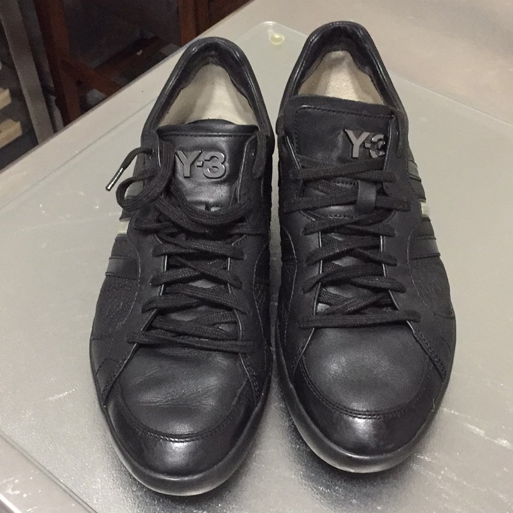 ADiDAS y3 YOHJI YAMAMOTO Blk leather sneakers